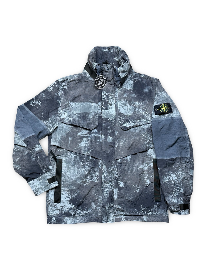 Stone Island Dissolving Grid Camo On Econyl Regenerated Nylon