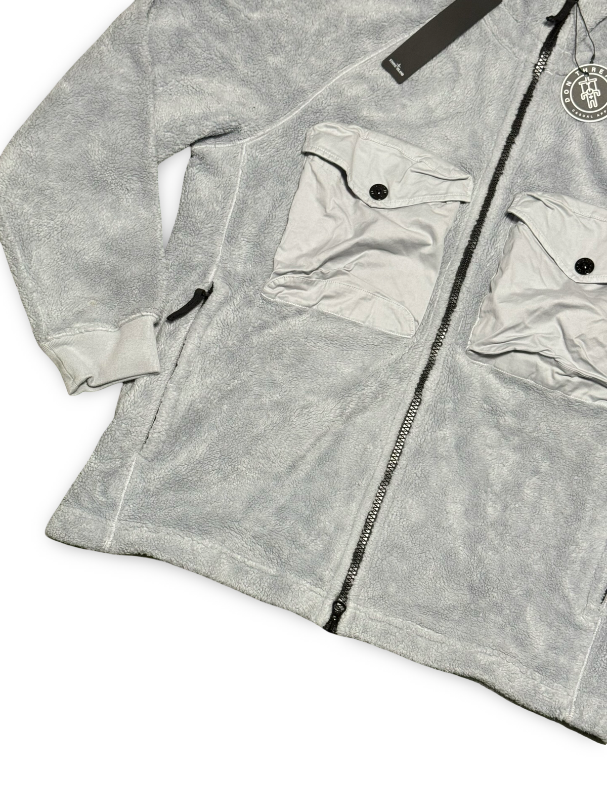Stone Island Double Pocket Teddy Fleece Zip Up