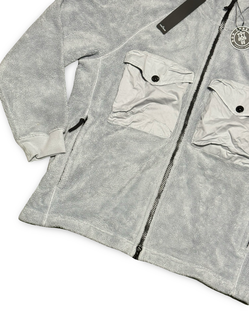Stone Island Double Pocket Teddy Fleece Zip Up