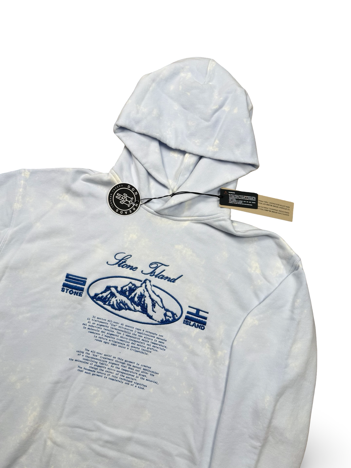 Stone Island Organic Cotton Fleece Ice Treatment Hoodie