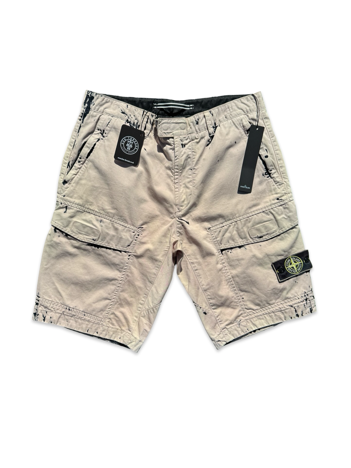 Stone Island Hand Corrosion Cargo Shorts