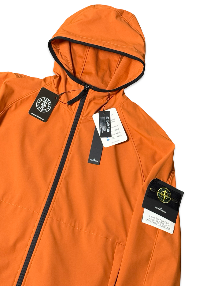Stone Island Light Soft Shell-R e.dye Technology In Recycled Polyester