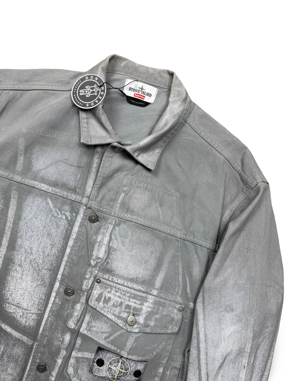 Stone Island | Supreme Reflective Bull Denim-TC