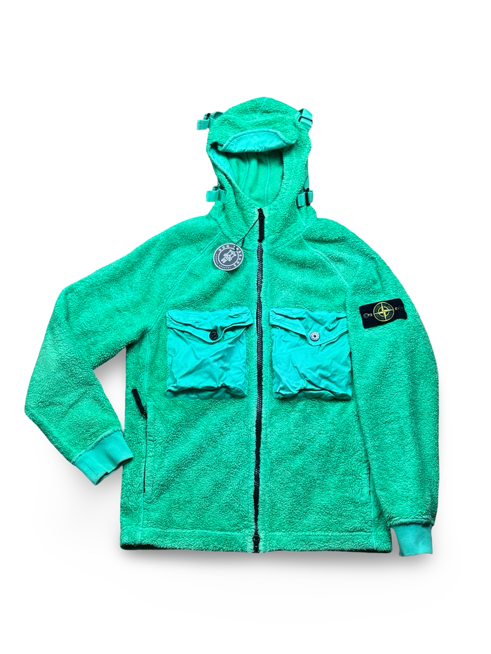 Stone Island Double Pocket Teddy Fleece Zip Up