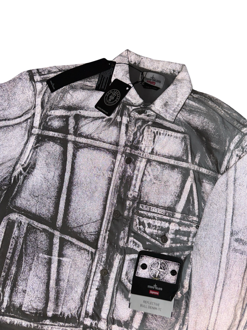 Stone Island | Supreme Reflective Bull Denim-TC