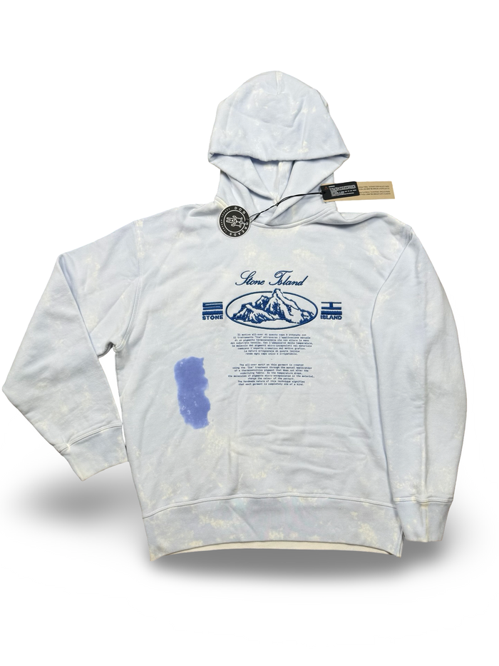 Stone Island Organic Cotton Fleece Ice Treatment Hoodie