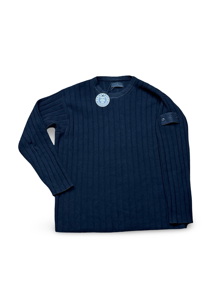 Stone Island Black Ghost Project Ribbed Knit Crewneck