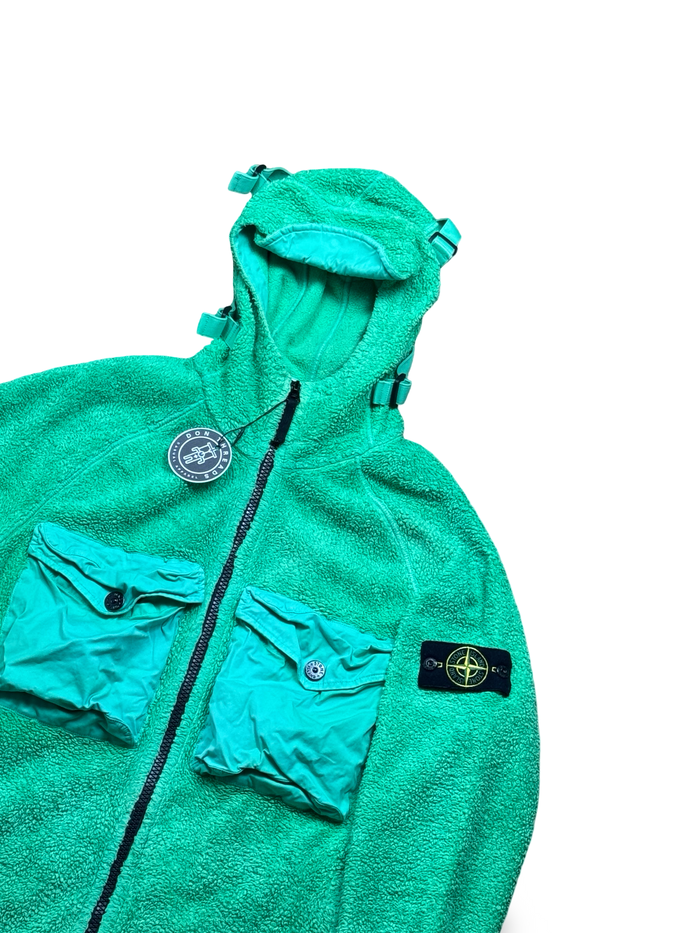 Stone Island Double Pocket Teddy Fleece Zip Up