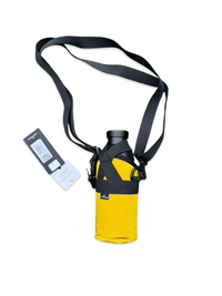 Stone Island Stainless Steel Bottle In Yellow Nylon Metal Pouch