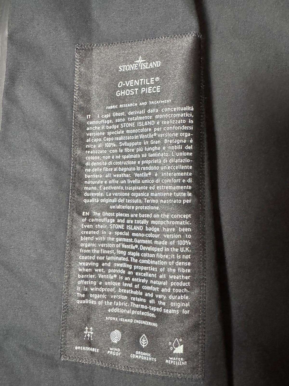 Stone Island O-Ventile Ghost Piece Trench Coat