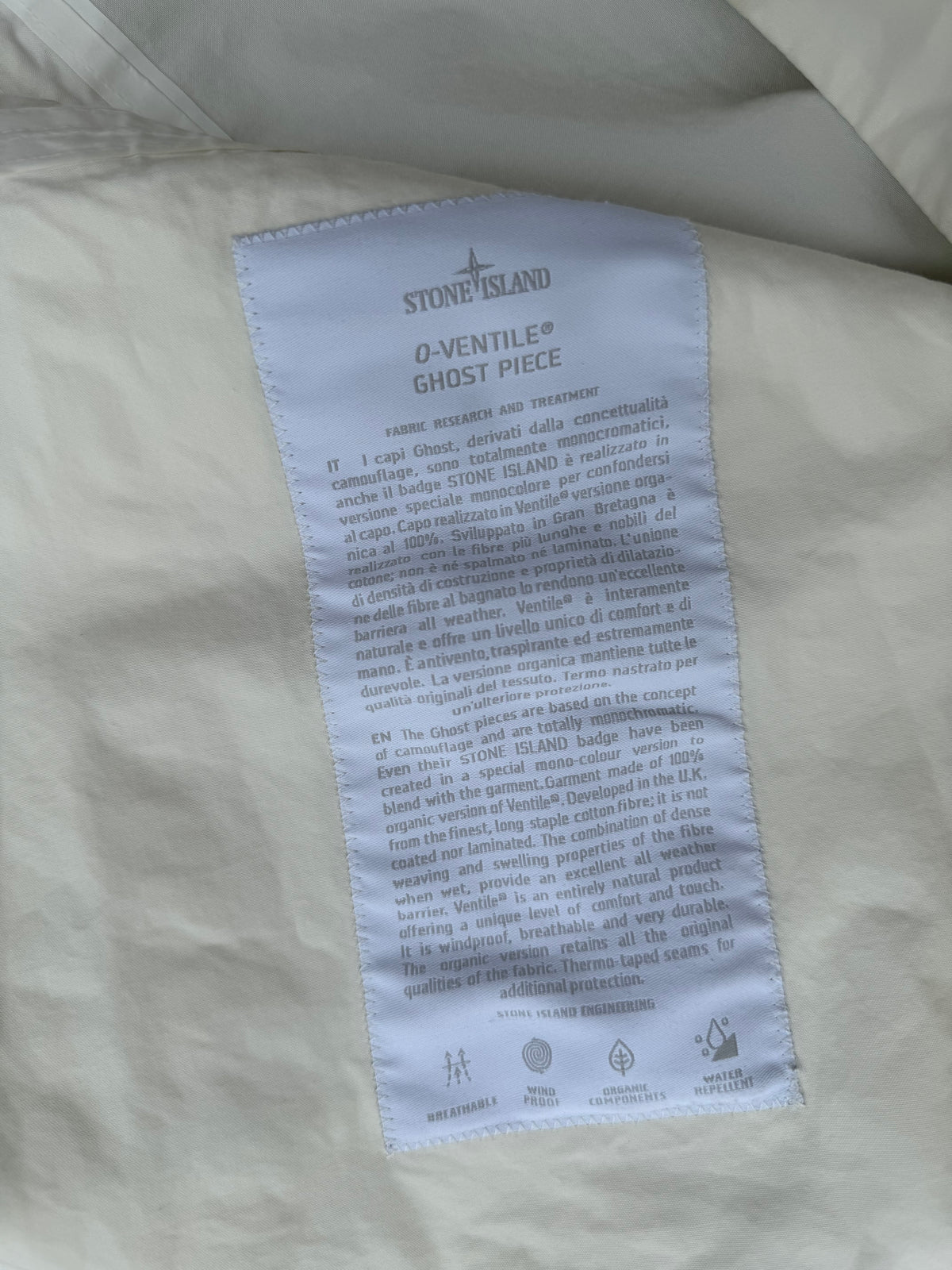 Stone Island O-Ventile Smock cream