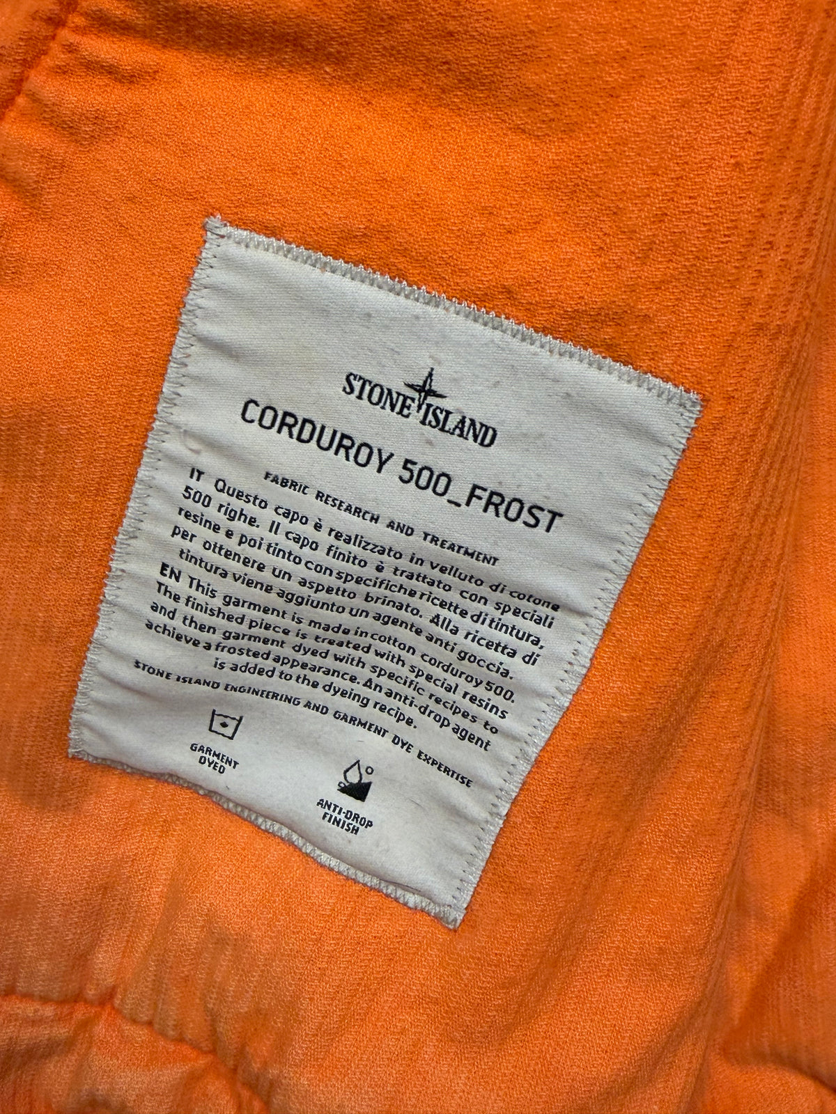 Stone Island x Supreme Corduroy 500_Frost