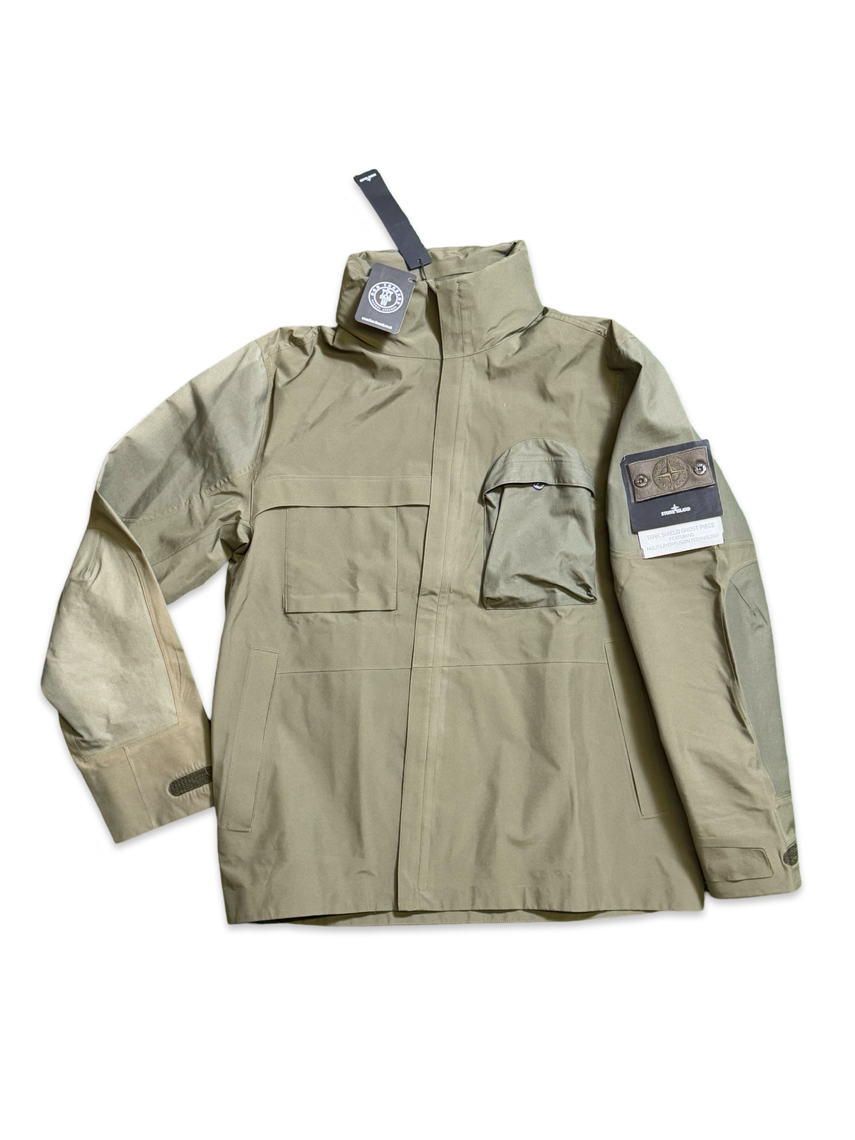 【美品】Stone Ghost Piece Tank Shield Stone Island Tank Shield Ghost Piece Featuring Multi Layer