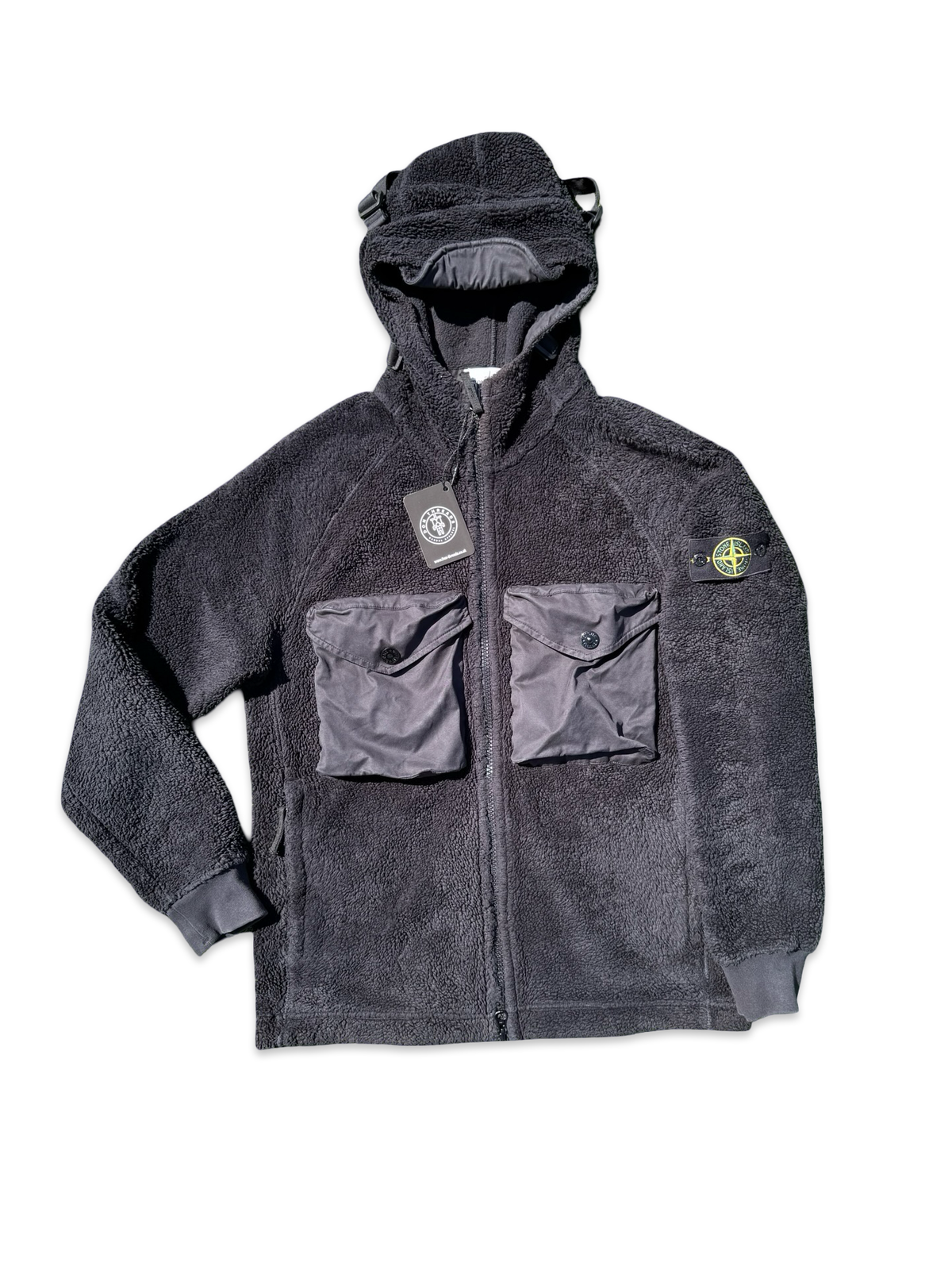 Stone Island Double Pocket Teddy Fleece Zip Up