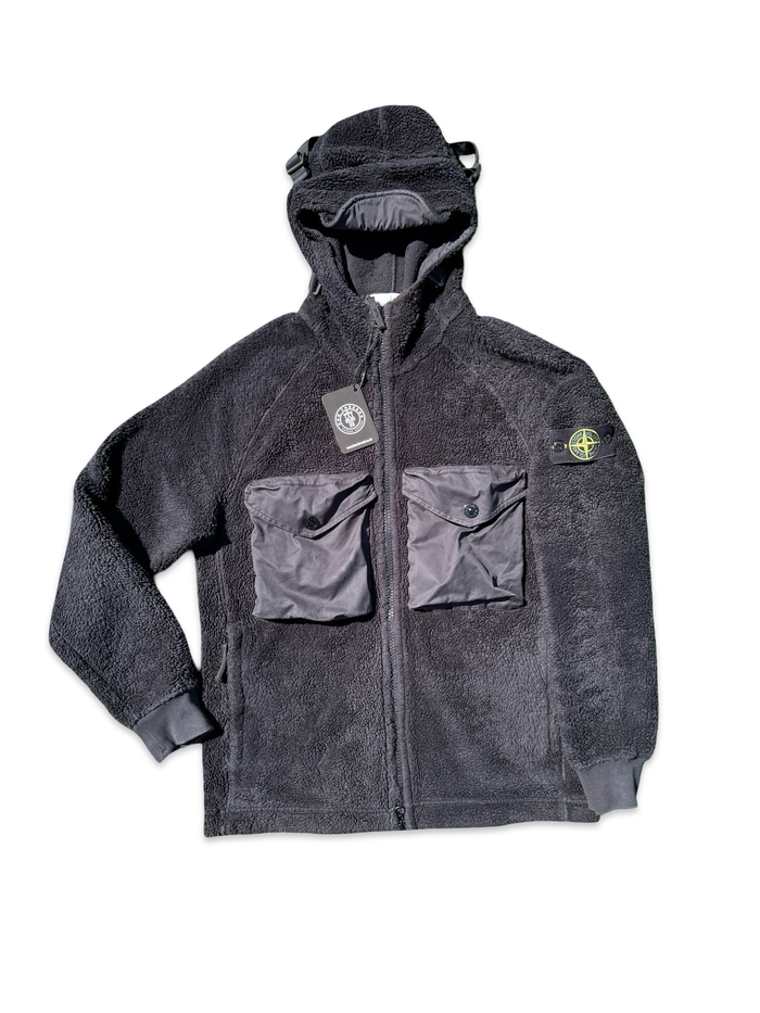 Stone Island Double Pocket Teddy Fleece Zip Up