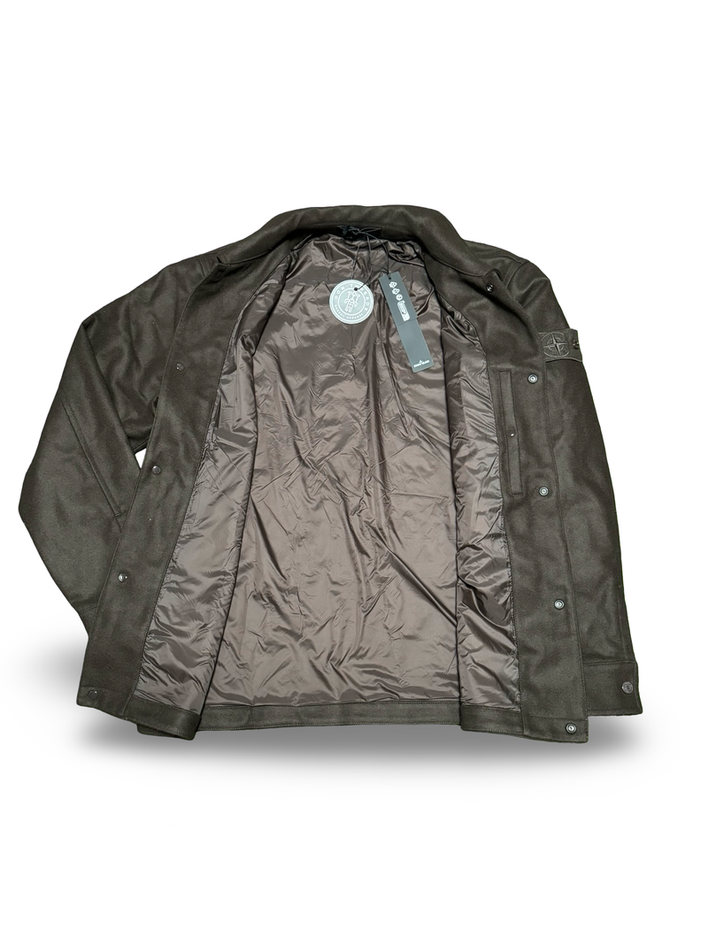 Stone Island Ghost Project Wool Nylon Flannel Jacket