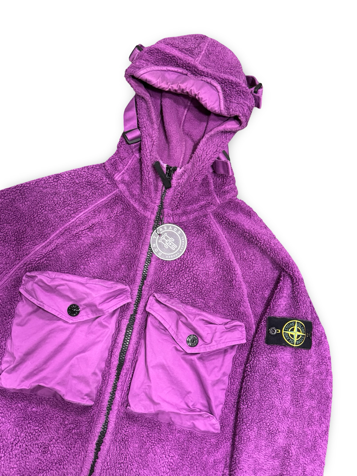 Stone Island Double Pocket Teddy Fleece Zip Up