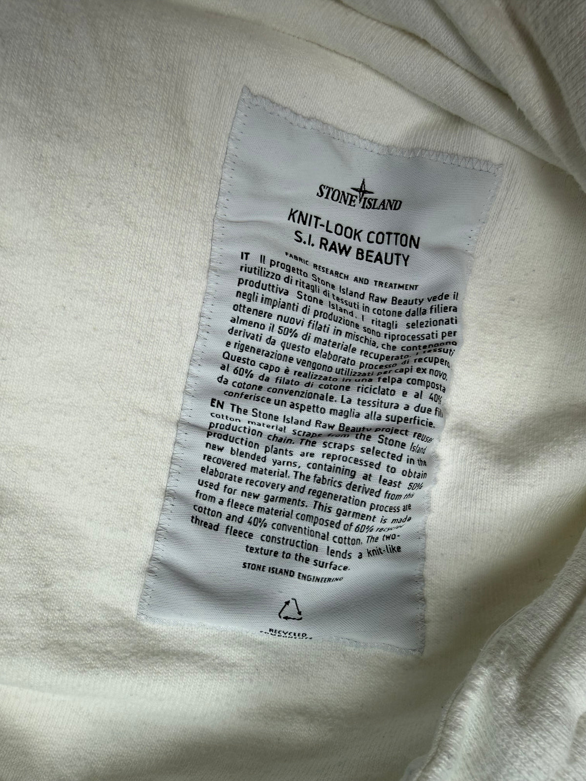 Stone Island Knit-Look Cotton S.I Raw Beauty