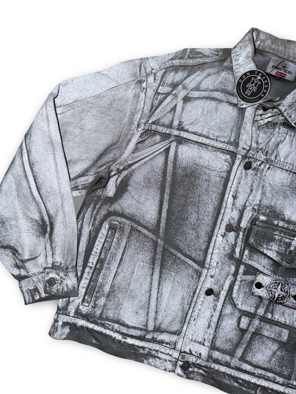 Stone Island | Supreme Reflective Bull Denim-TC