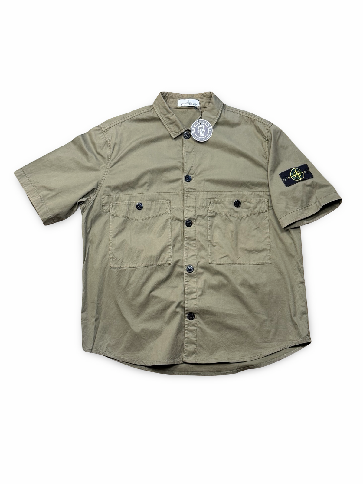 Stone Island Cotton Canvas Short Sleeve Overshirt