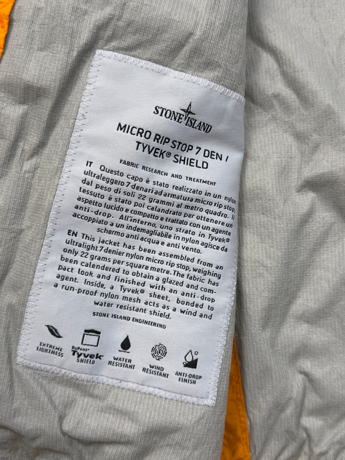 Stone Island Micro Rip Stop 7 Den / Tyvek Shield