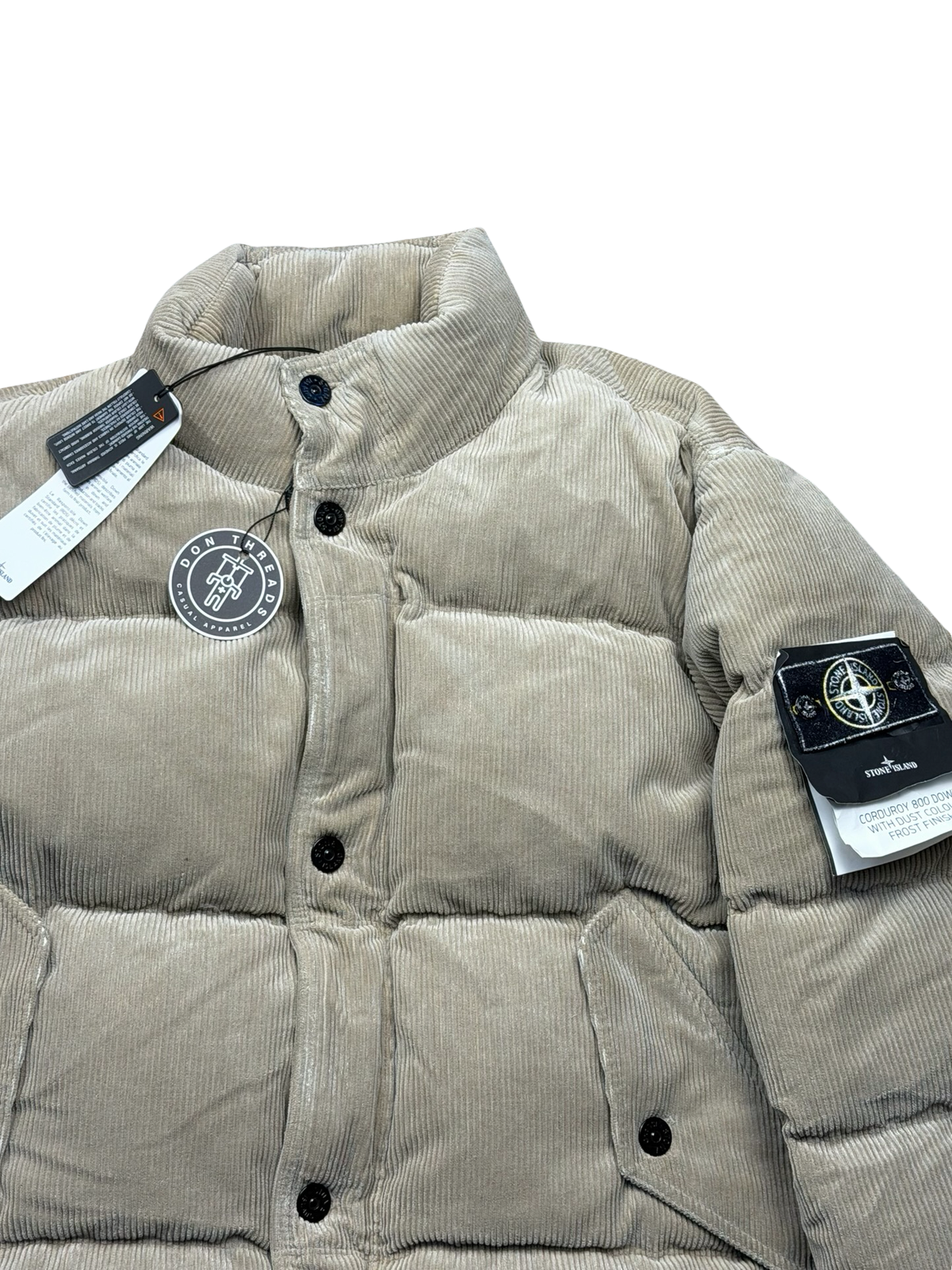 Stone Island Corduroy 800 Down With Dust Colour Frost Finish