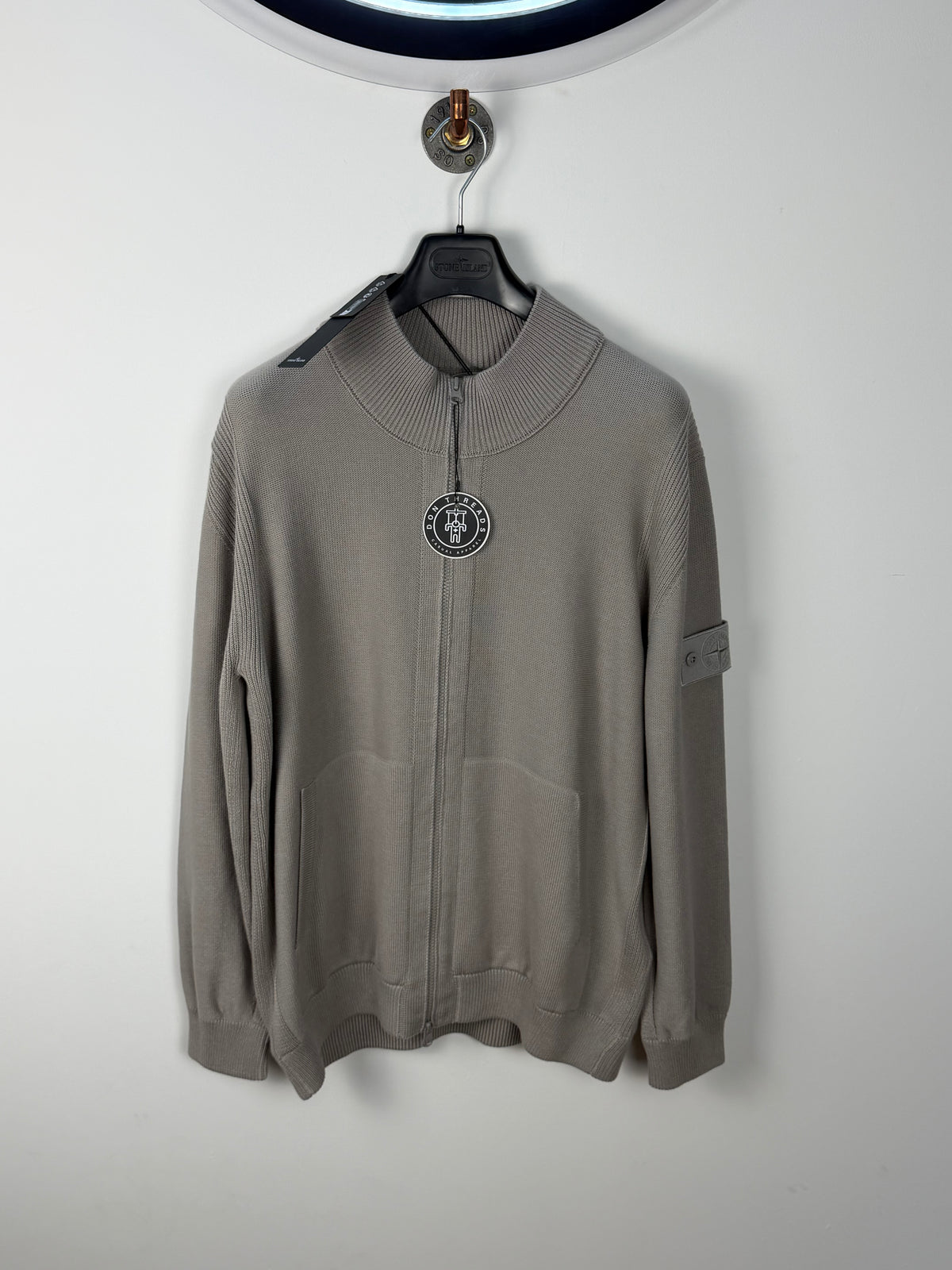 Stone Island Ghost Piece Cotton Cashmere Zip Up