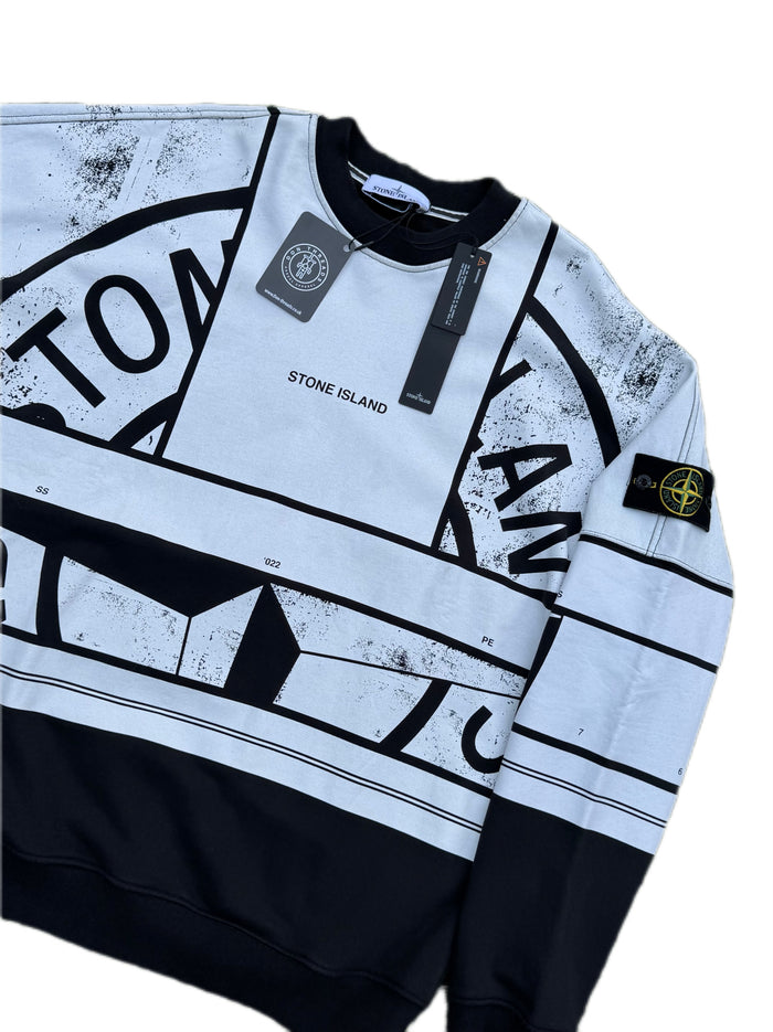 Stone Island Mosaic Print Crewneck