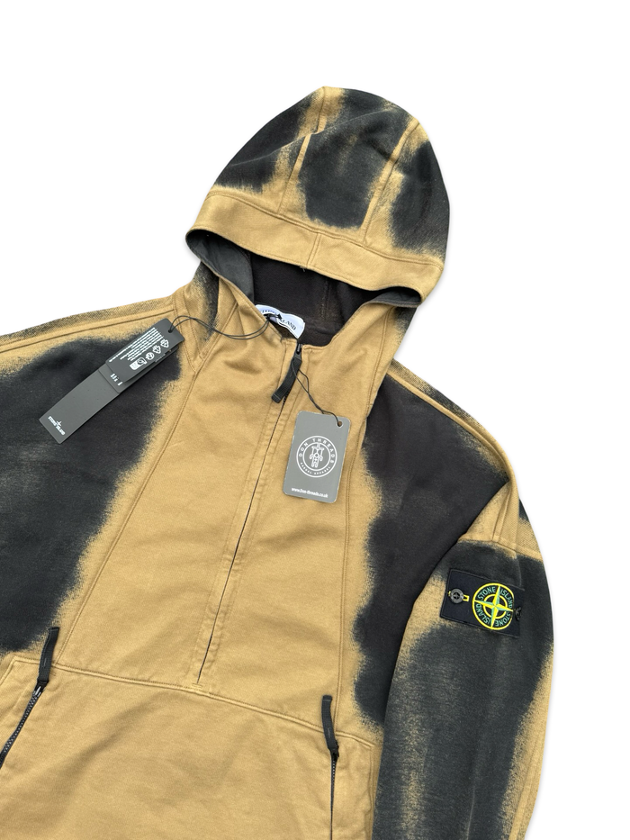 Stone Island Hand Sprayed Airbrush Treatment Half Zip