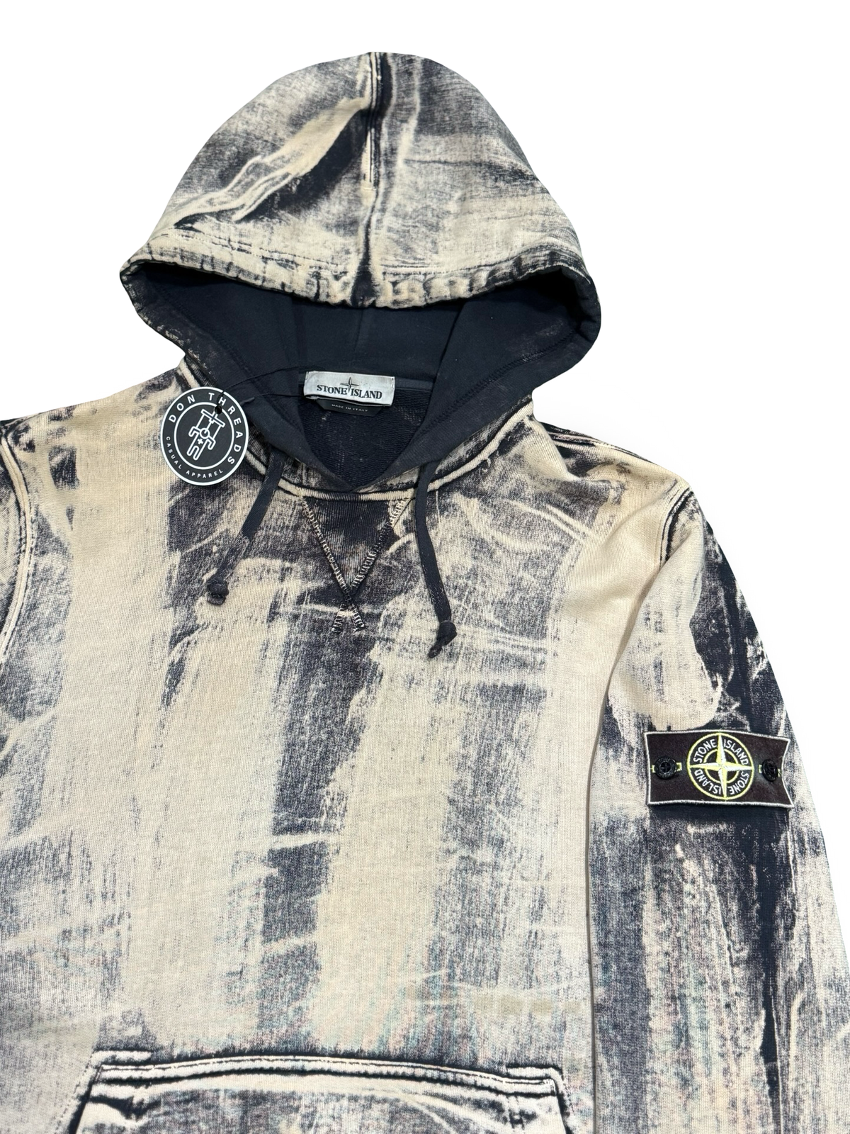 Stone Island Hand Corrosion Pullover Hoodie