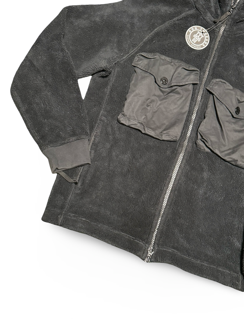 Stone Island Double Pocket Teddy Fleece Zip Up