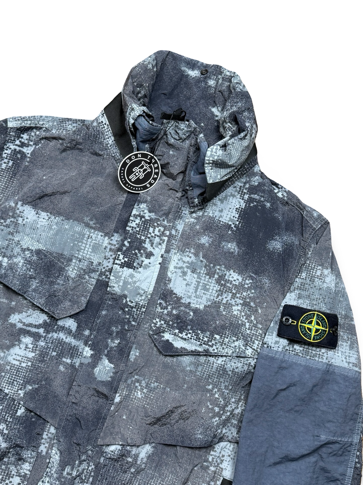 Stone Island Dissolving Grid Camo On Econyl Regenerated Nylon