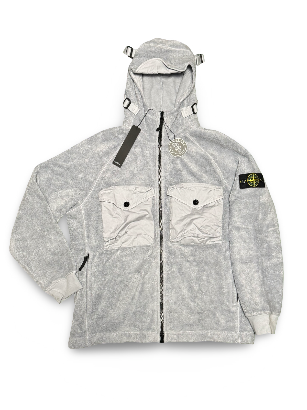 Stone Island Double Pocket Teddy Fleece Zip Up