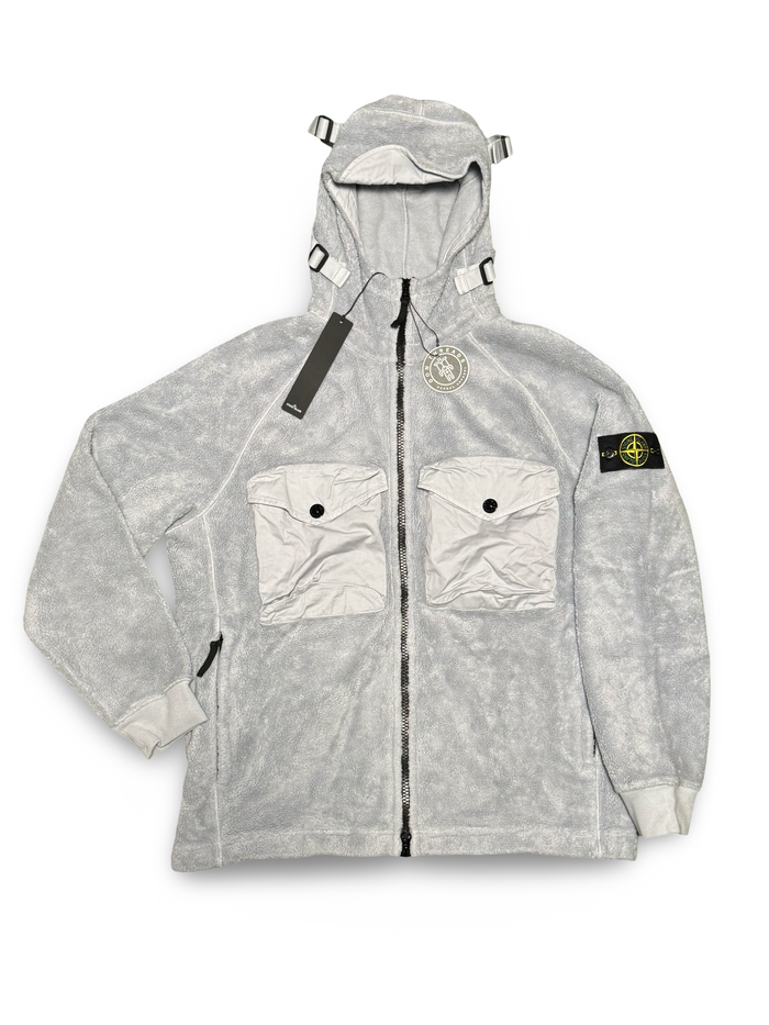 Stone Island Double Pocket Teddy Fleece Zip Up