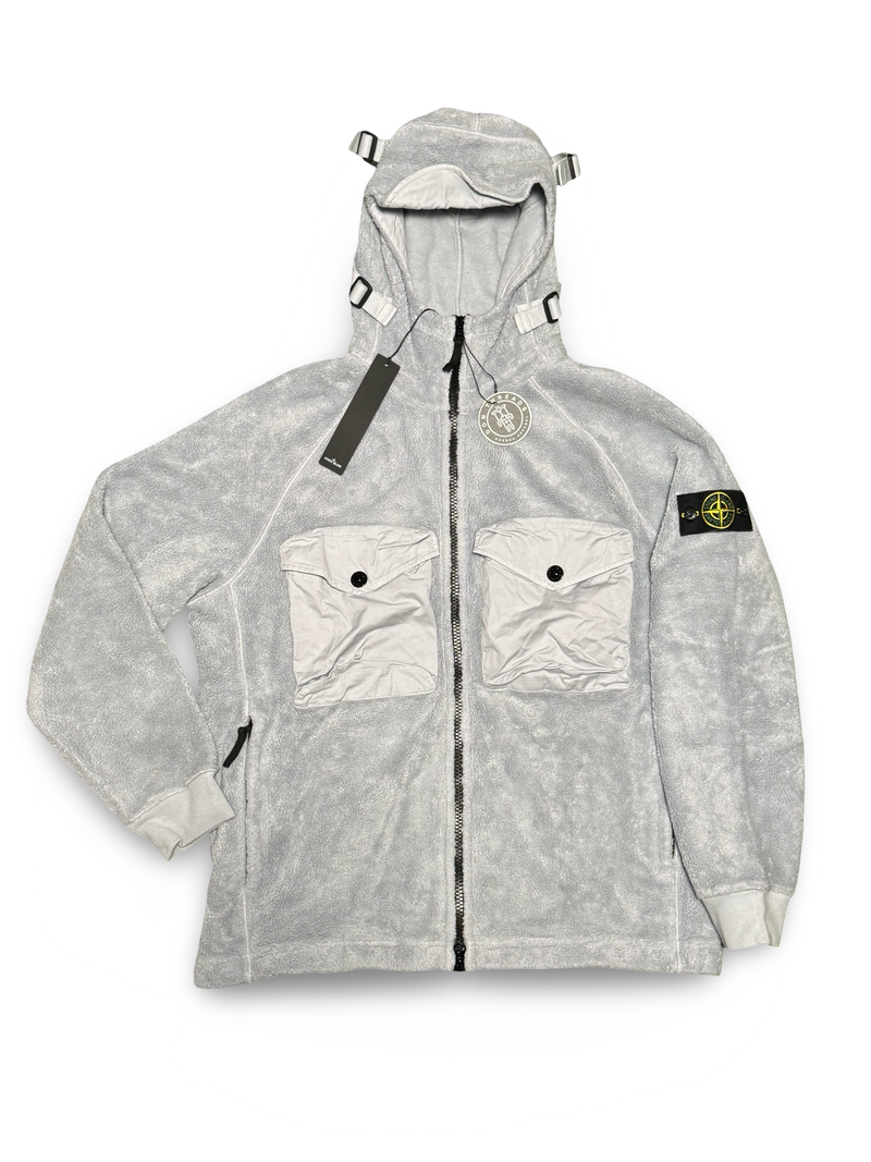Stone Island Double Pocket Teddy Fleece Zip Up
