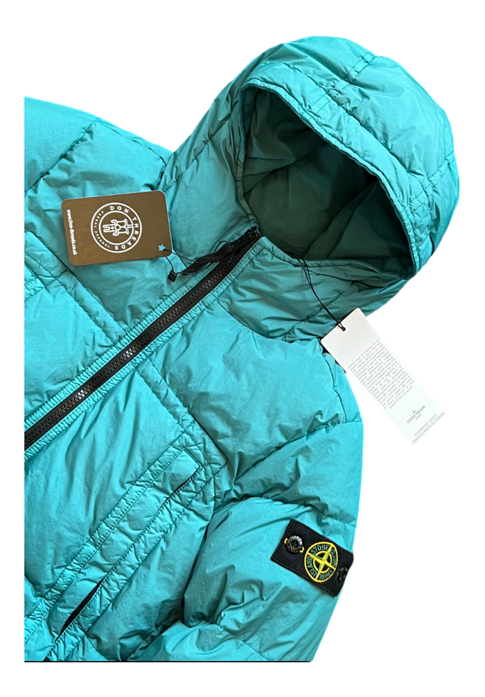 Stone Island Junior Garment Dyed Crinkle Reps Down Jacket BNWT