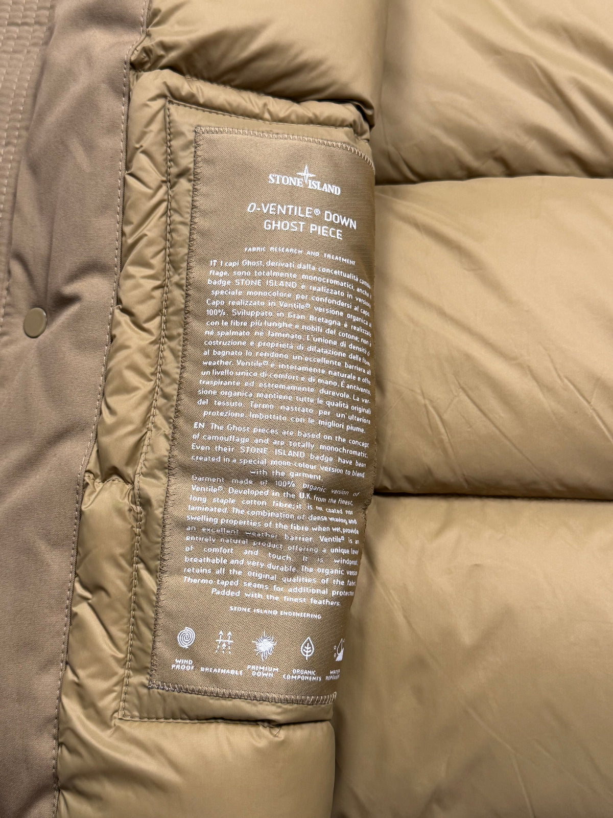 Stone Island O-Ventile Down Ghost Piece