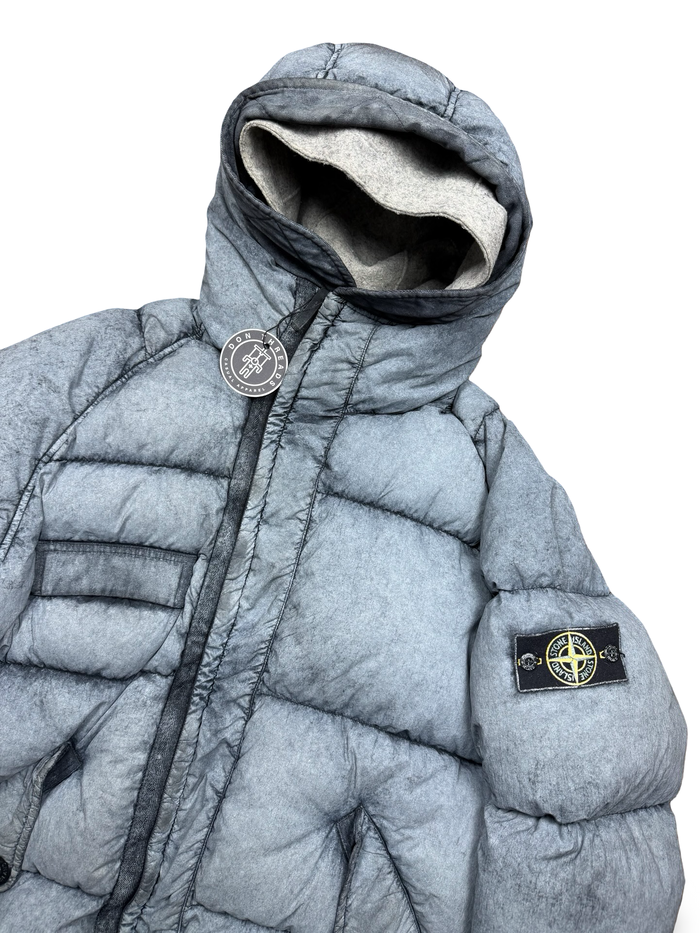 Stone Island Tela Nylon Down With Dust Colour Frost Finish With Hood Liner