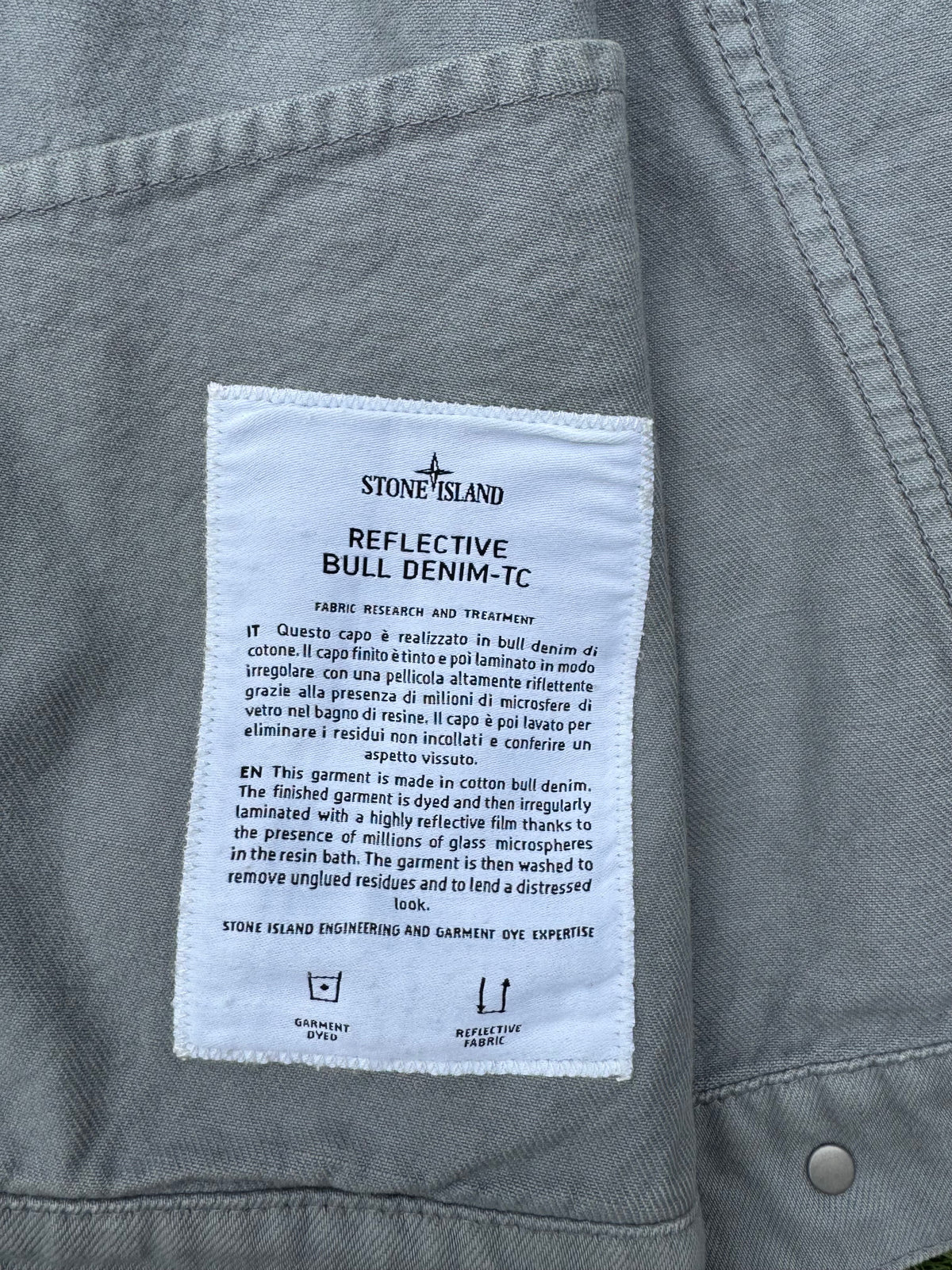 Stone Island | Supreme Reflective Bull Denim-TC