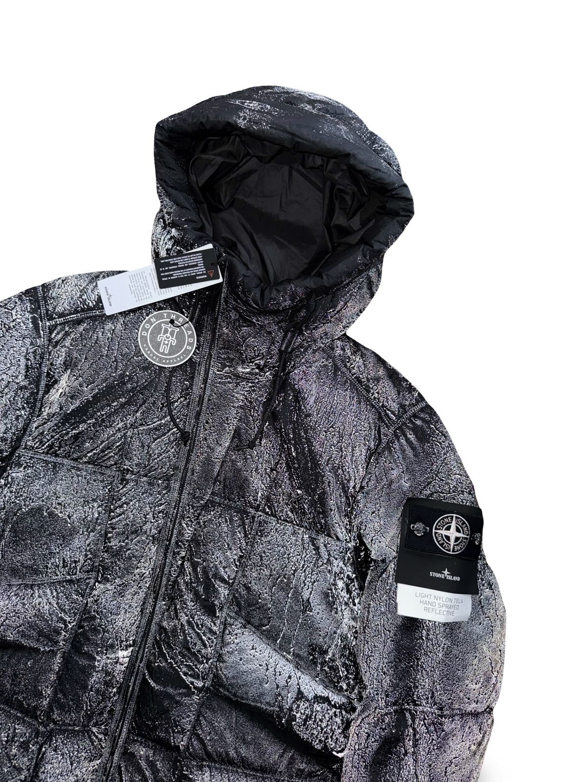 Stone Island Light Nylon Tela Hand Sprayed Reflective
