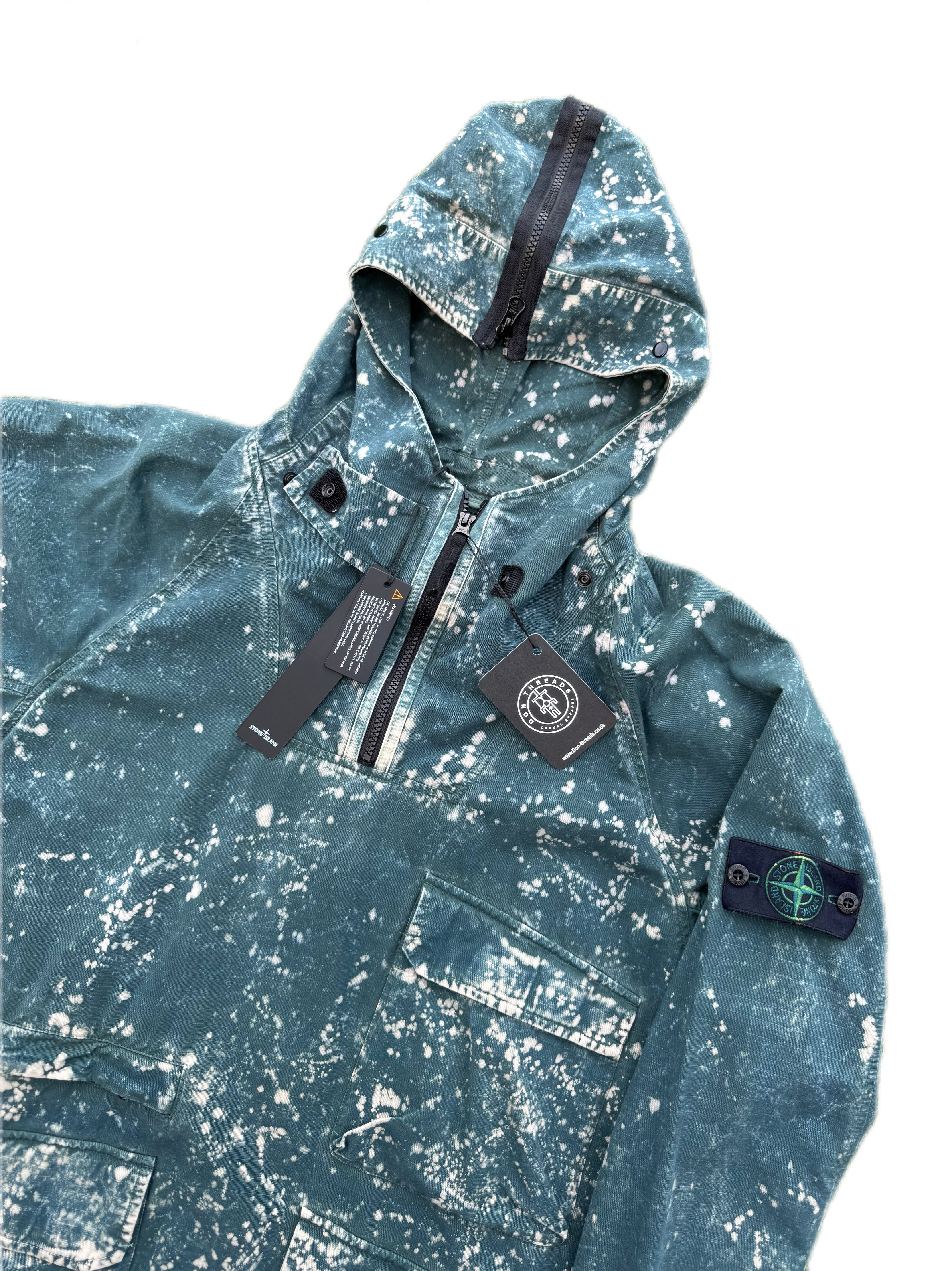 新品 STONE  OFF-DYE OVD シャツジャケット M STONE ISLAND(ストーンアイランド) 22SS Green Off-Dyed OVD Camo