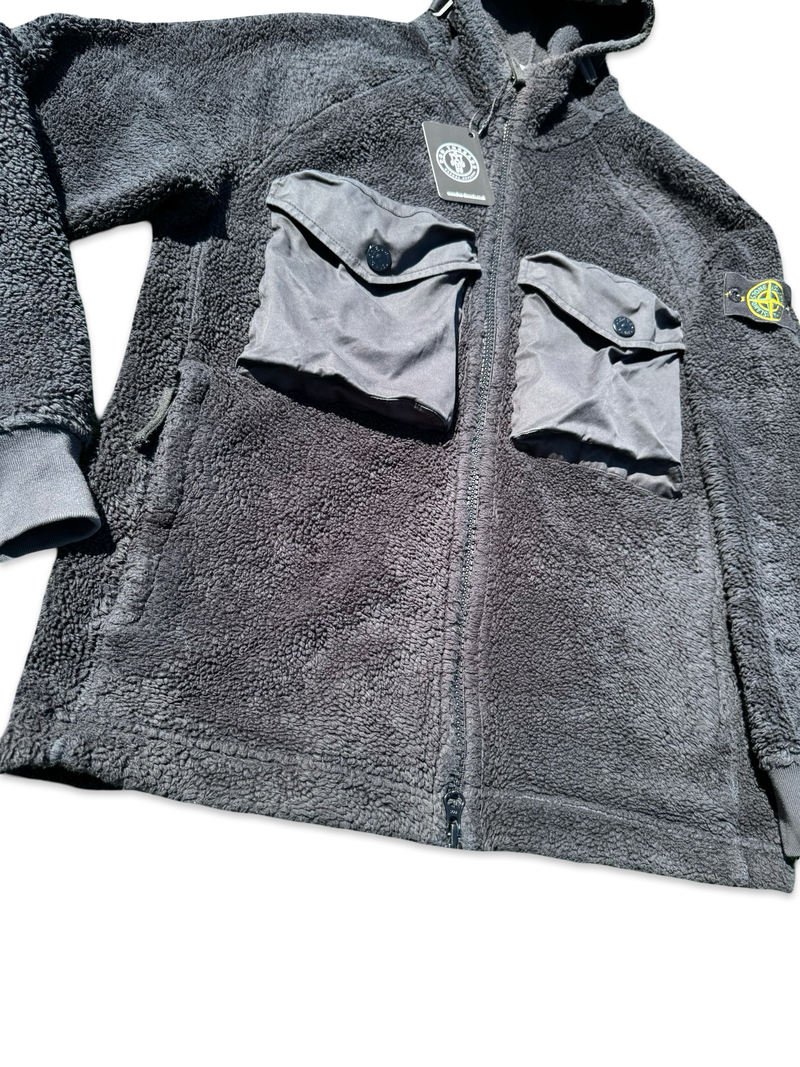 Stone Island Double Pocket Teddy Fleece Zip Up
