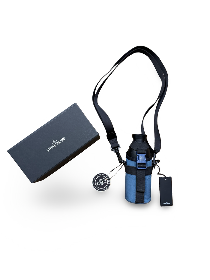 Stone Island Stainless Steel Bottle in Blue nylon metal Pouch