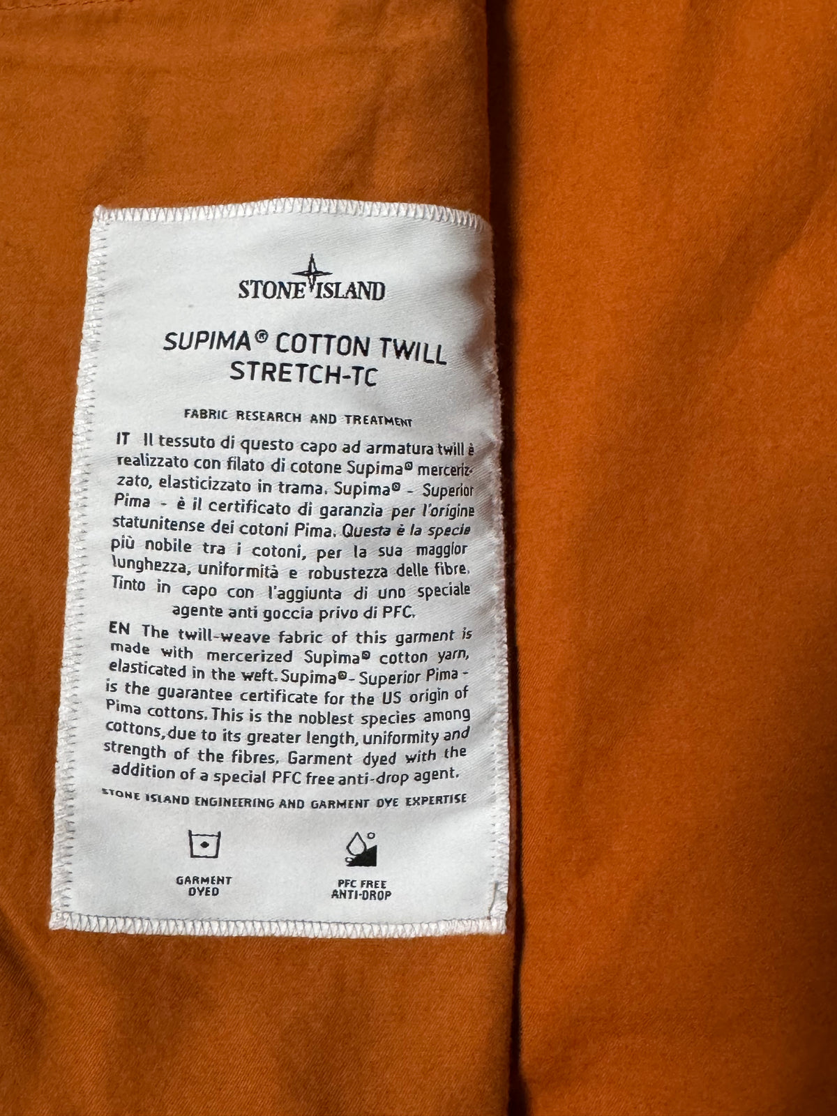 Stone Island Supima Cotton Twill Stretch-TC