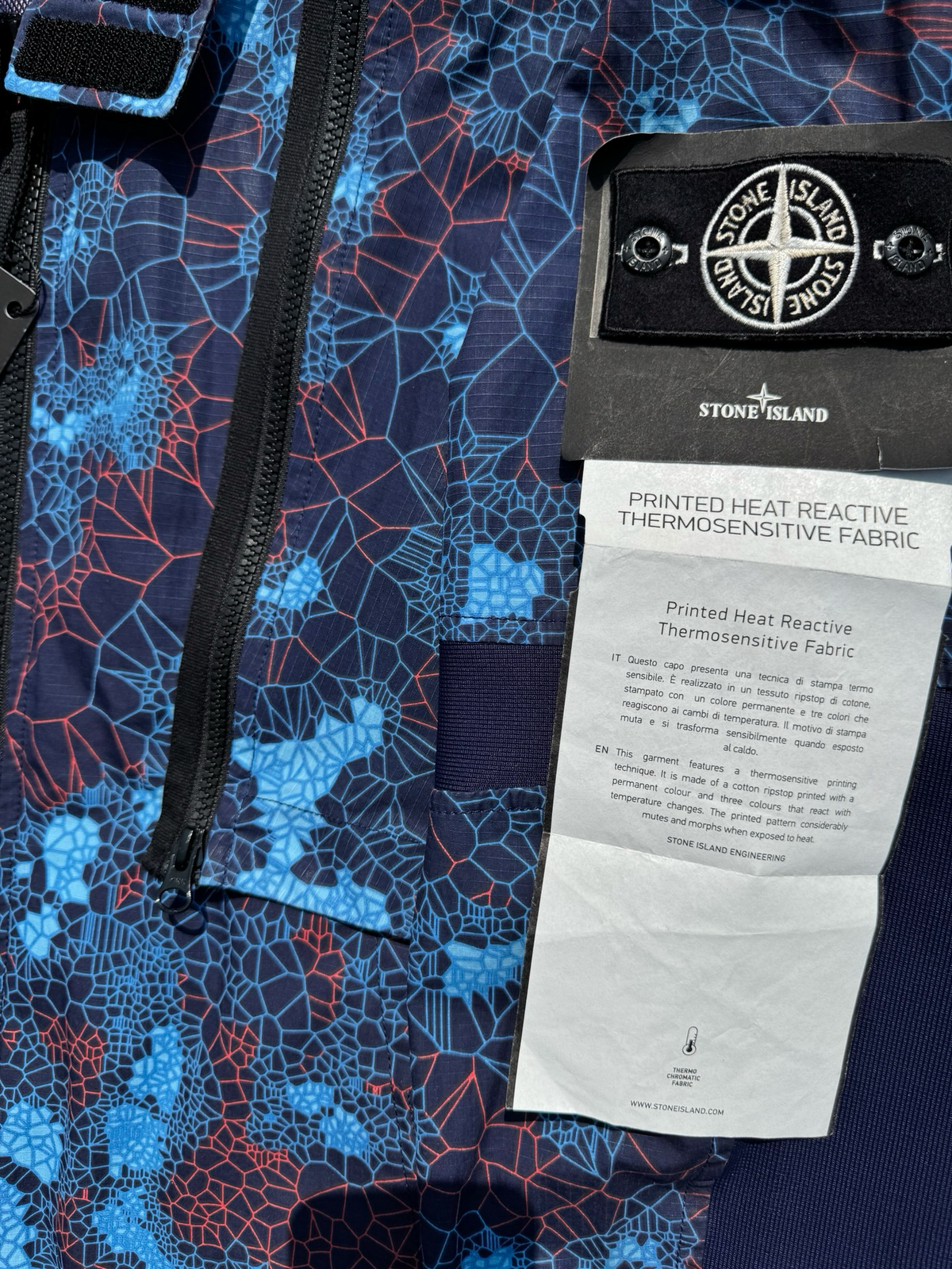 Stone Island Printed Heat Reactive Thermosensitive Fabric