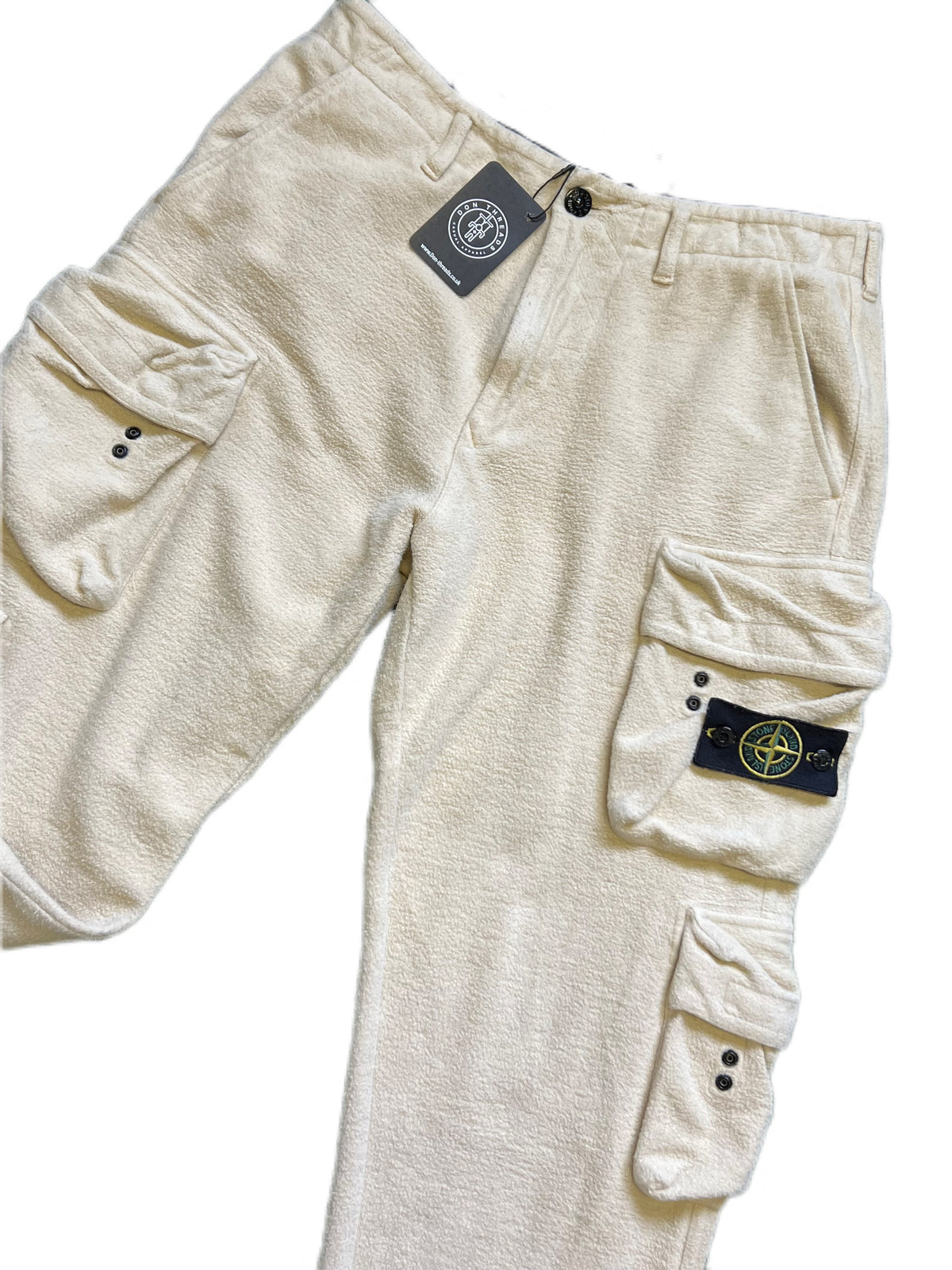 Stone Island Multiple Pocket Comfort Fit Fleece Cargos Trousers Type CO