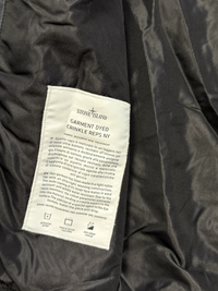 Stone Island Black Garment Dyed Crinkle Reps NY