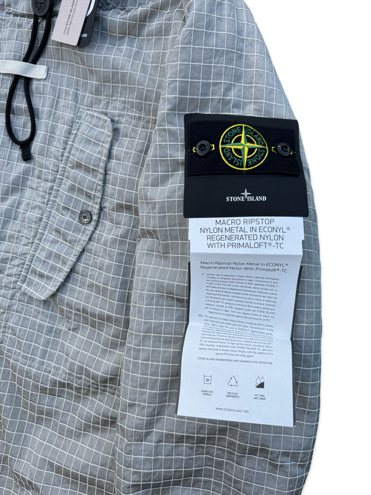 Stone Island Macro Ripstop Nylon Metal In Econyl Regenerated Nylon With Primaloft-TC