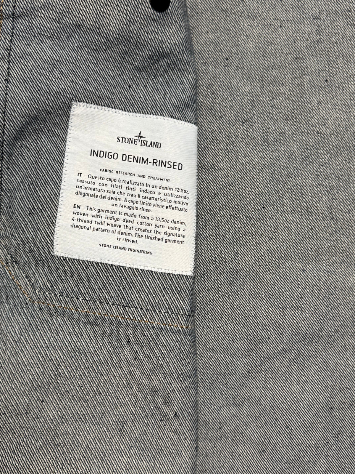 Stone Island Indigo Denim-Rinsed