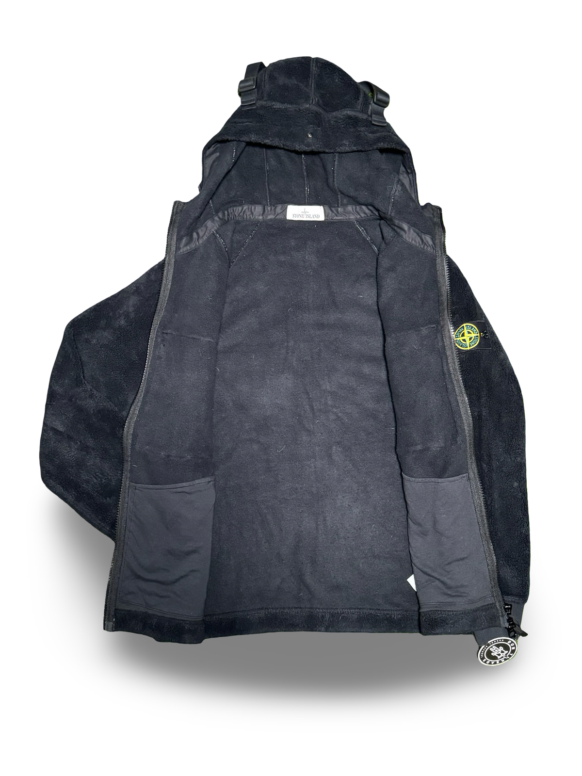 Stone Island Double Pocket Teddy Fleece Zip Up